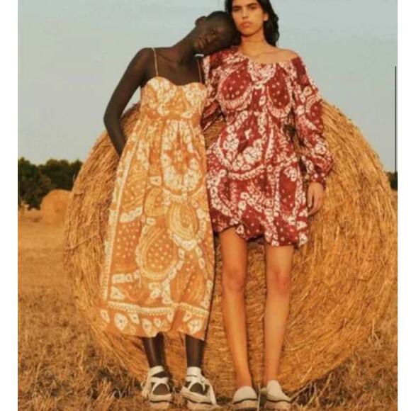 Ulla Johnson Martine Dress In Syrah Shibori Hand-Tied Cotton Mini Size 2 - Picture 10 of 13